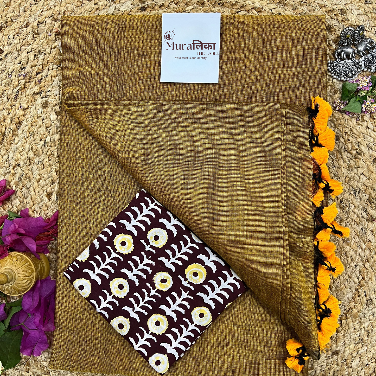 Muralika Mustard Handloom Saree