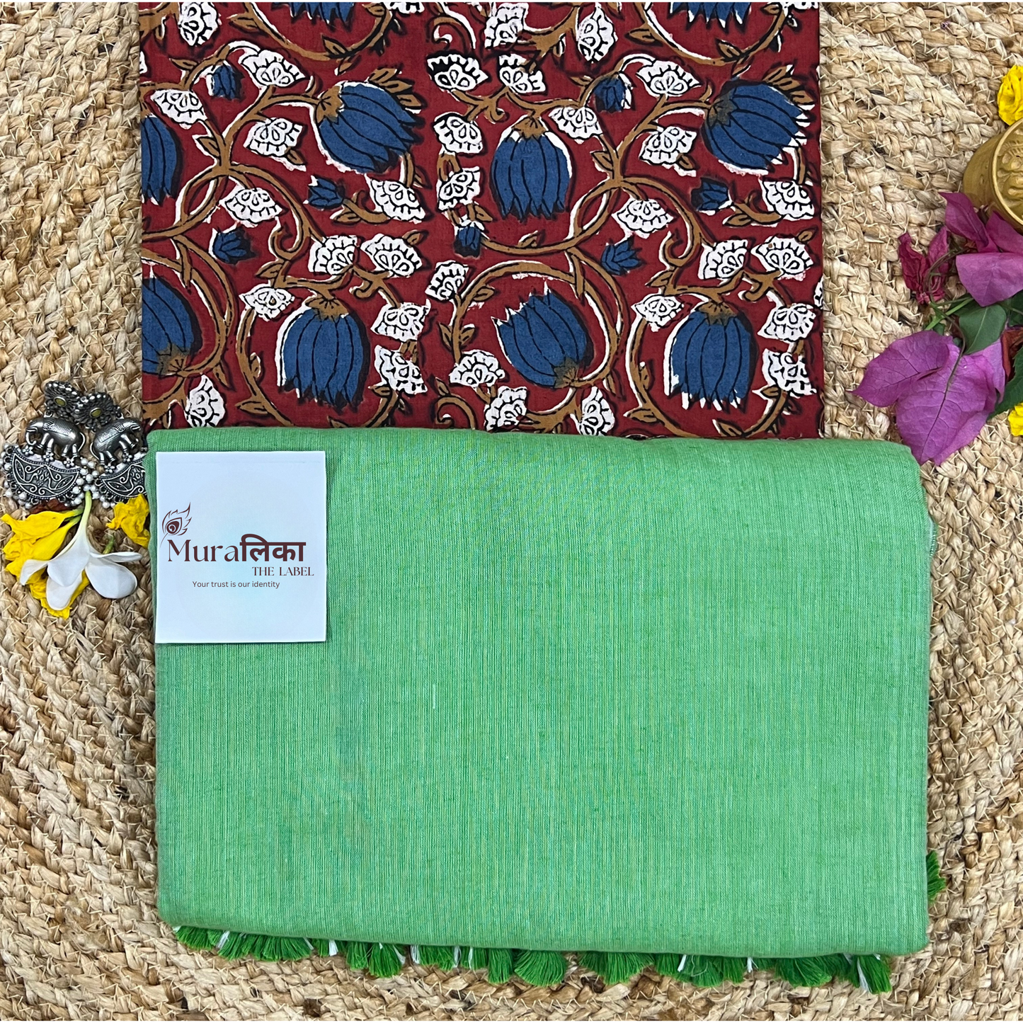Muralika Light Green Handloom Saree