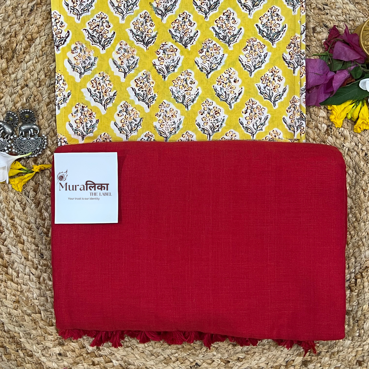 Muralika Red Handloom Saree