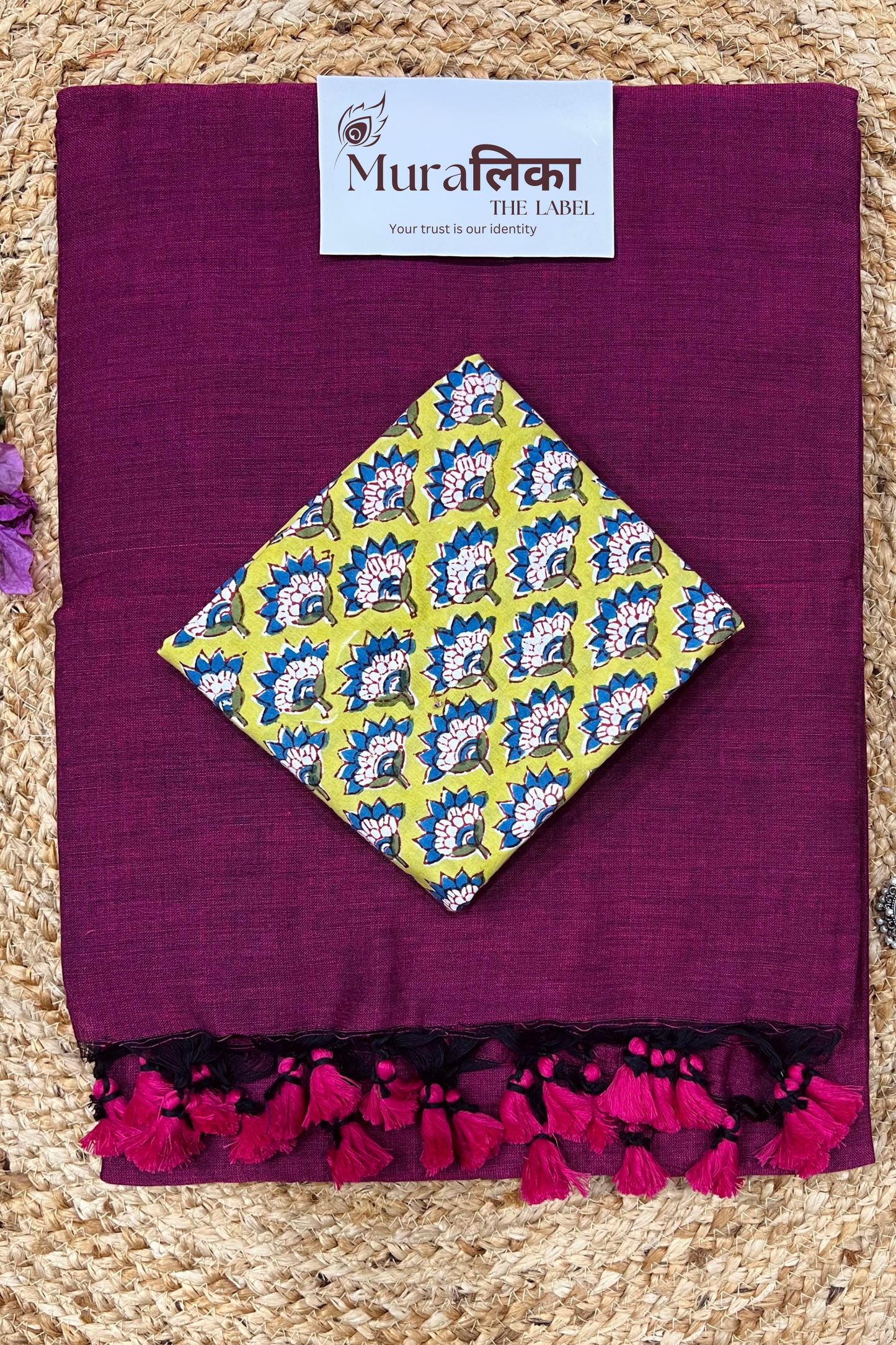 Muralika Light Magenta Handloom Saree