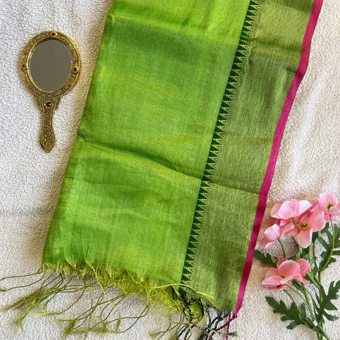 Muralika Pure Elegance Handloom Border Tissue Saree - Muralika the label