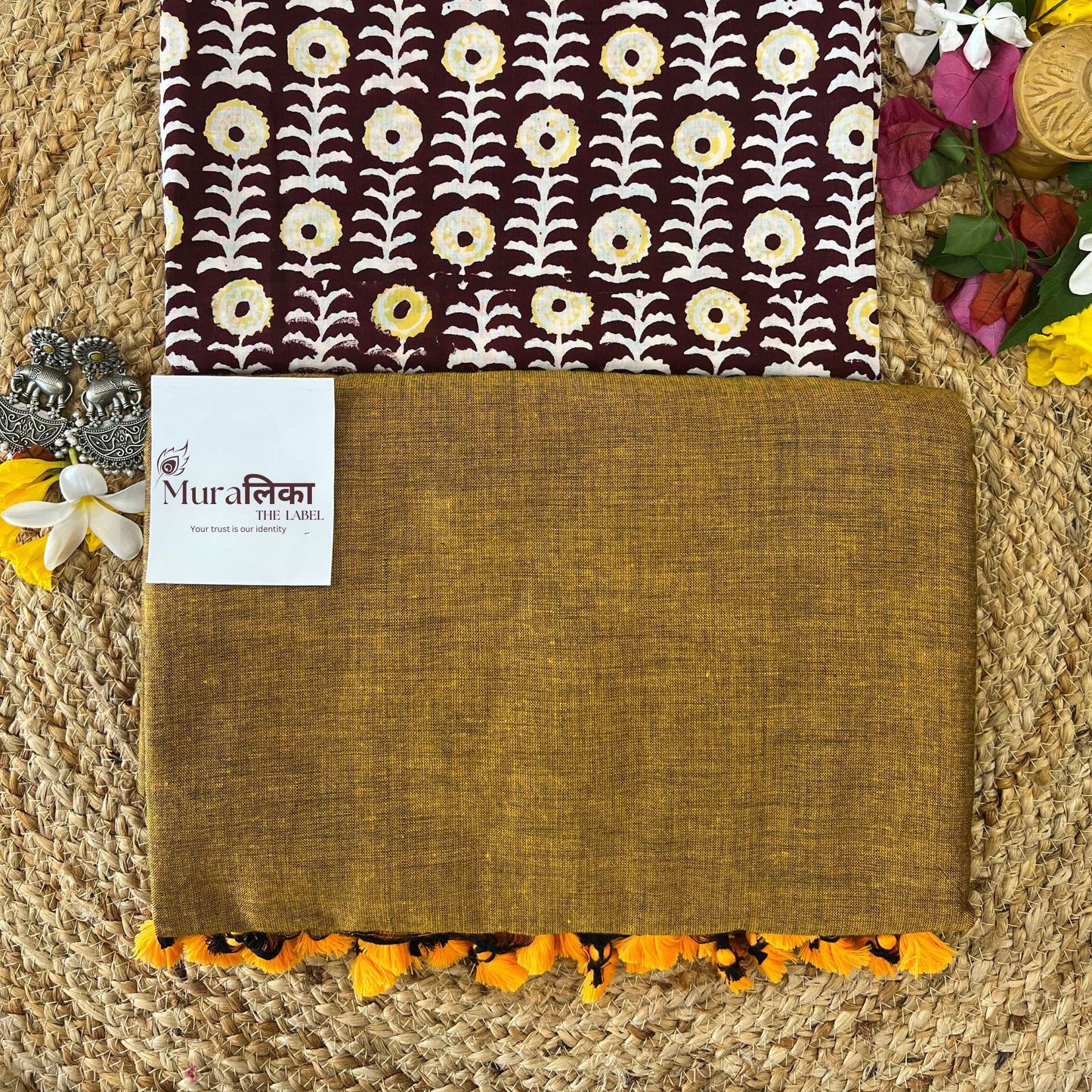 Muralika Mustard Handloom Saree