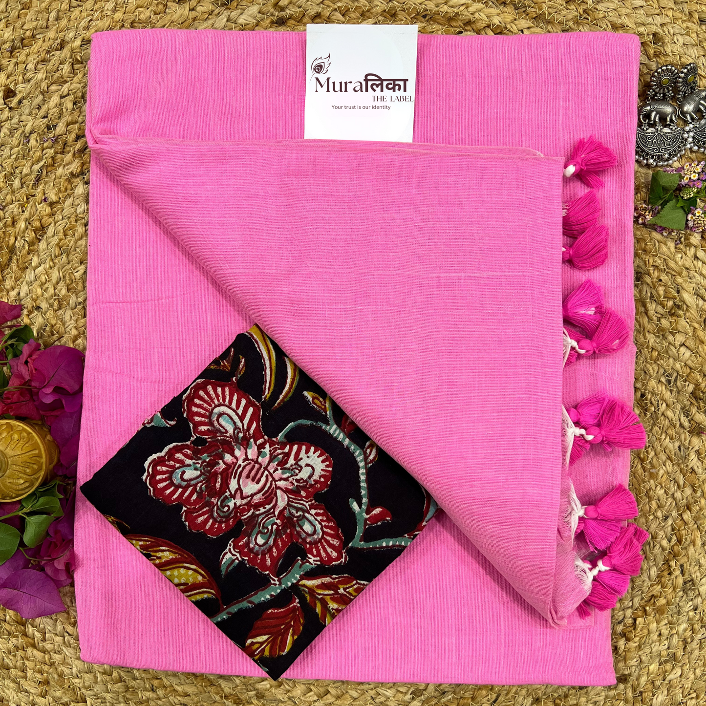 Muralika Pink Handloom Saree