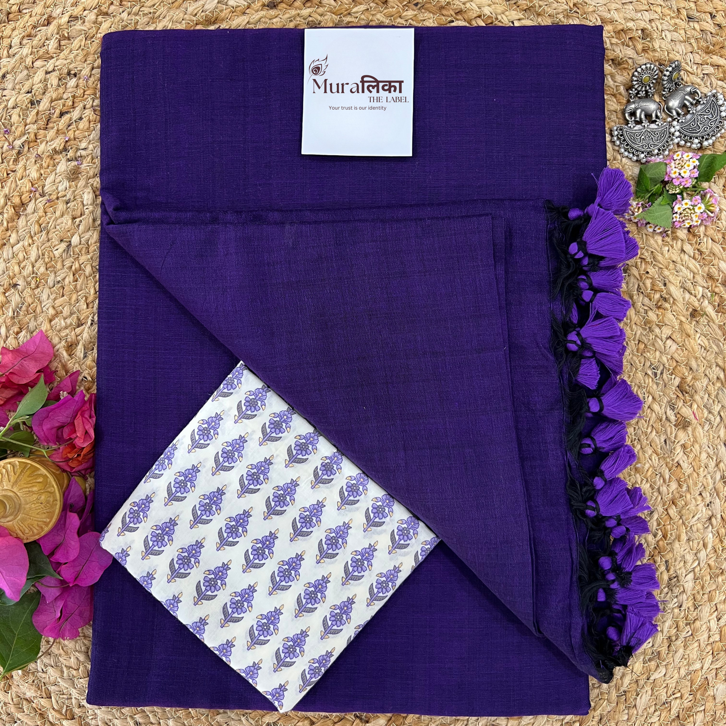 Muralika Purple Handloom Saree