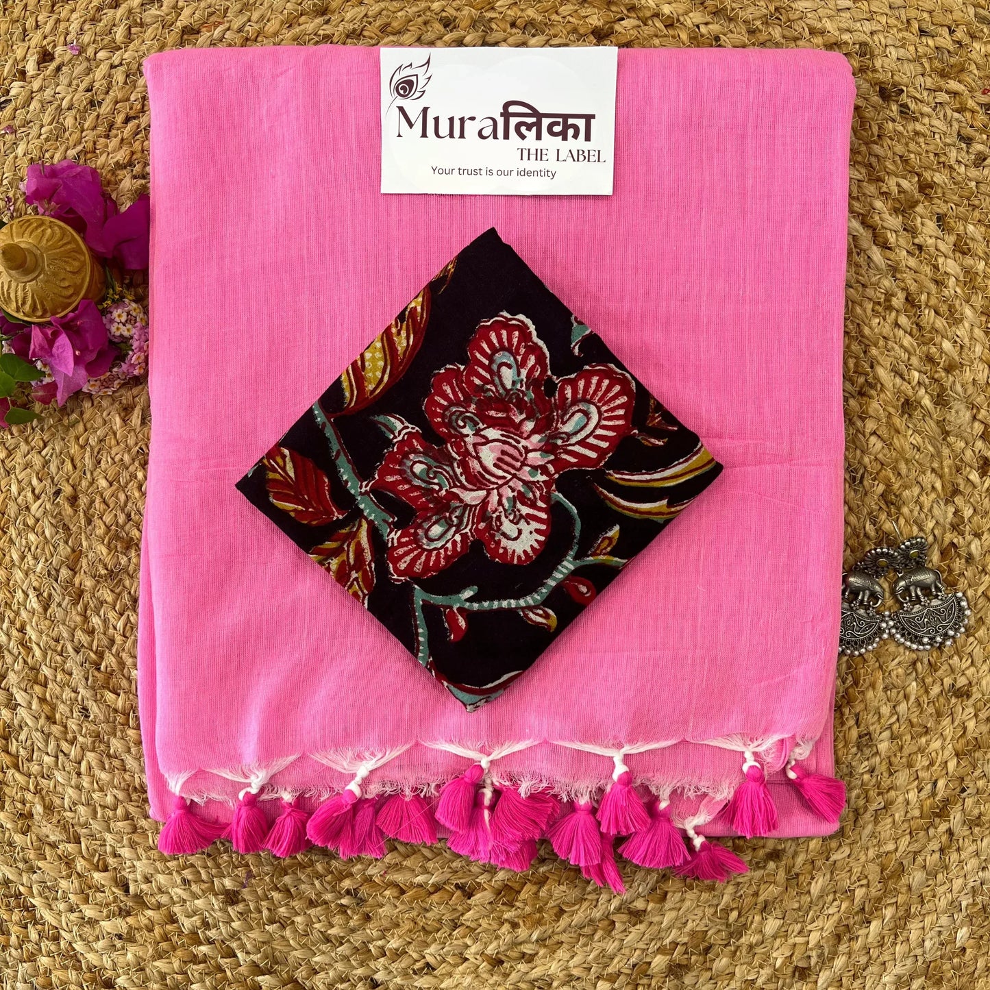 Muralika Pink Handloom Saree - Muralika the label