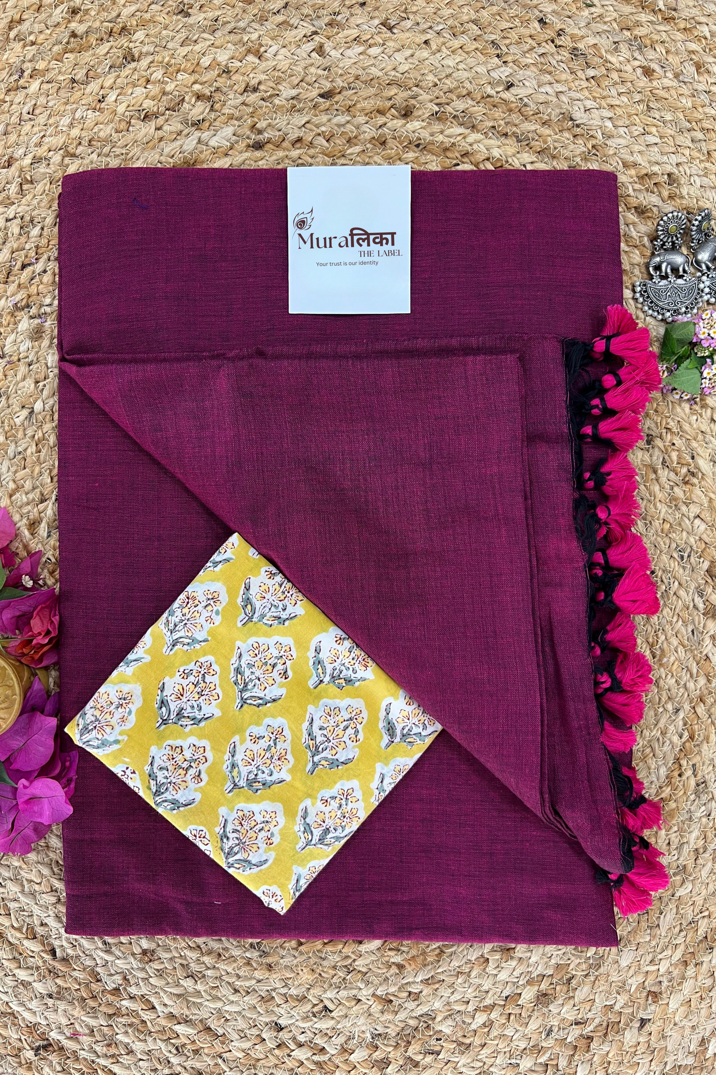 Muralika Light Magenta Handloom Saree
