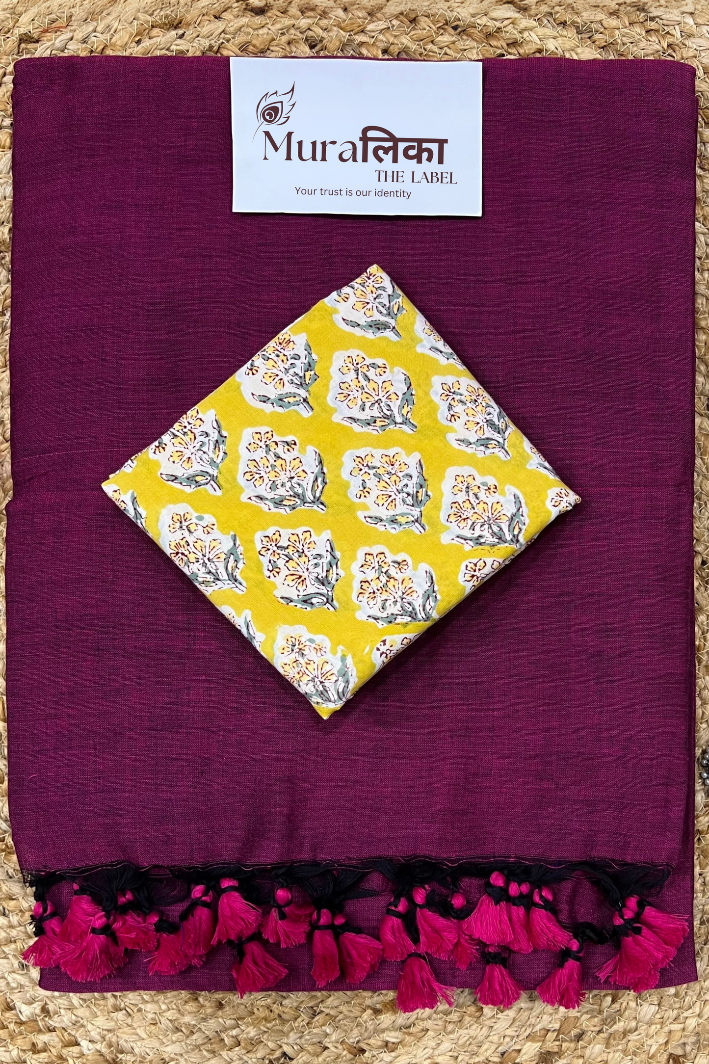 Muralika Light Magenta Handloom Saree