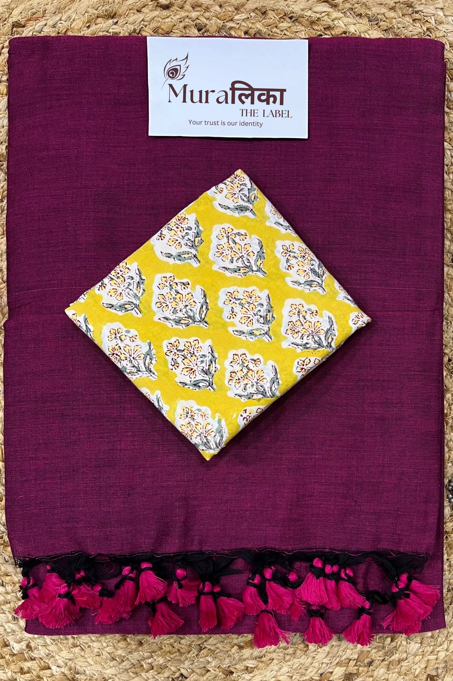 Muralika Light Magenta Handloom Saree - Muralika the label
