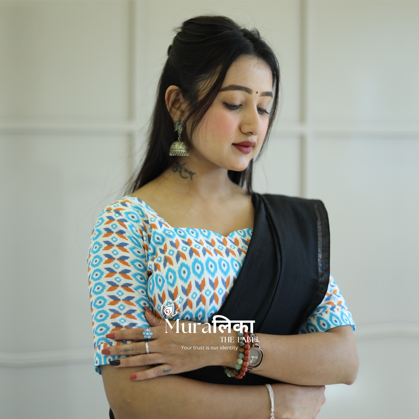 Muralika Black Handloom Saree