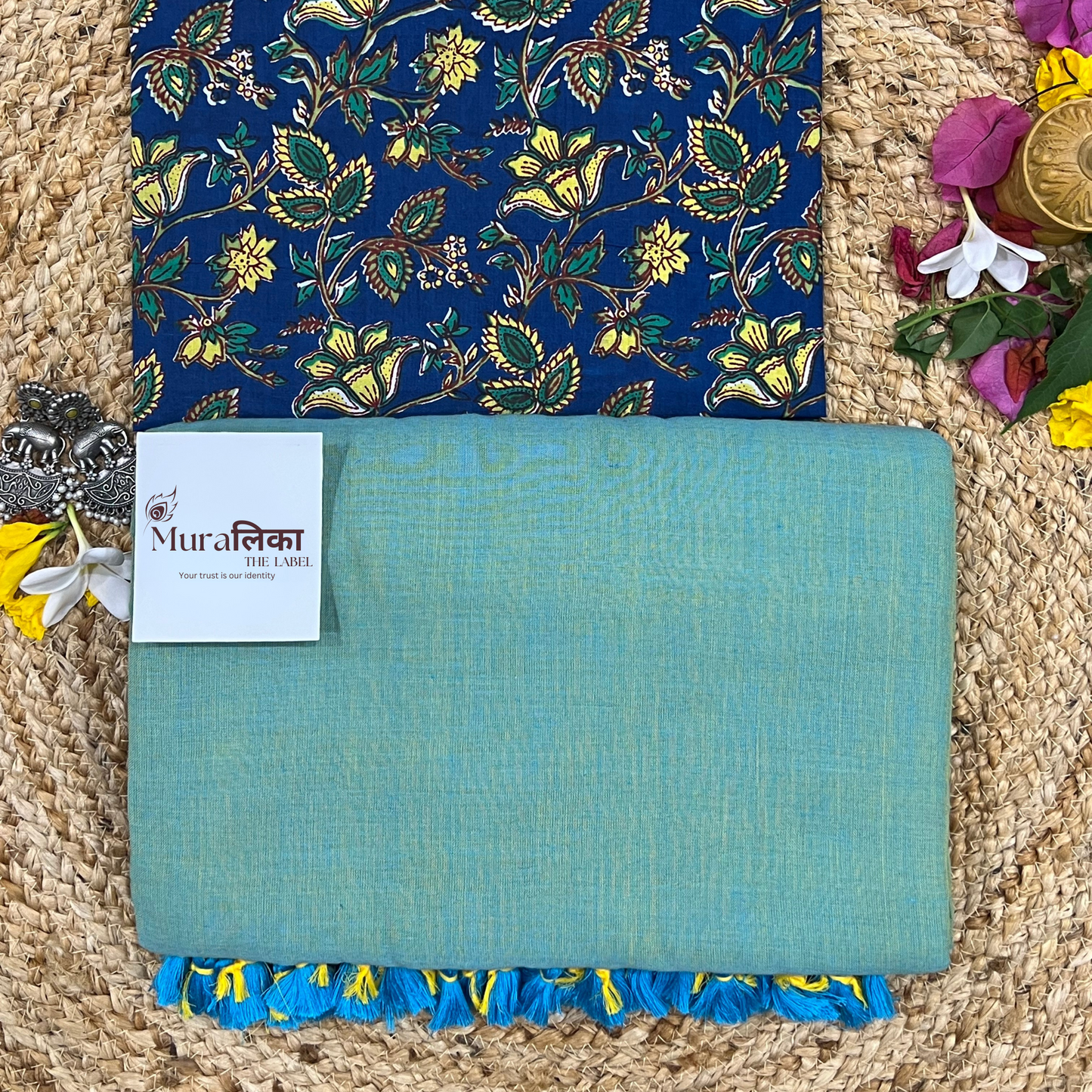 Muralika Pistachio Green Handloom Saree