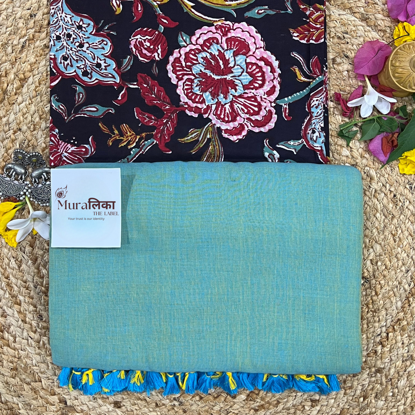 Muralika Pistachio Green Handloom Saree