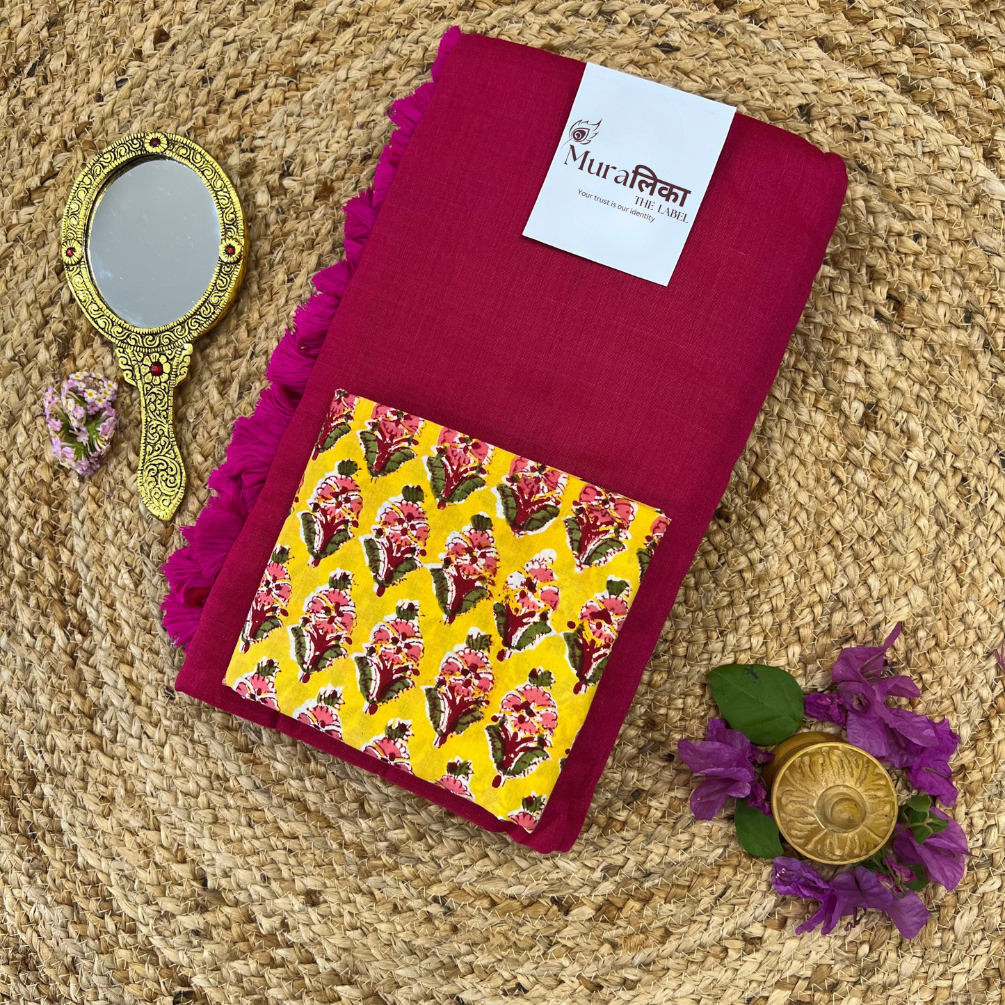 Muralika Queen Pink Handloom Saree