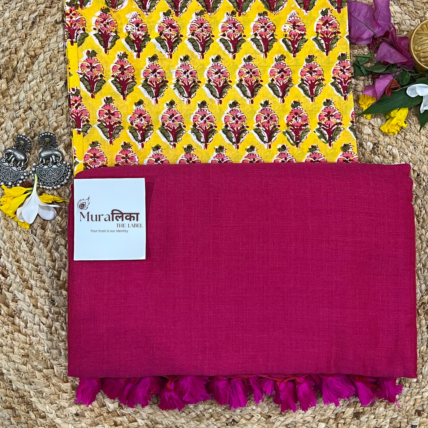 Muralika Queen Pink Handloom Saree