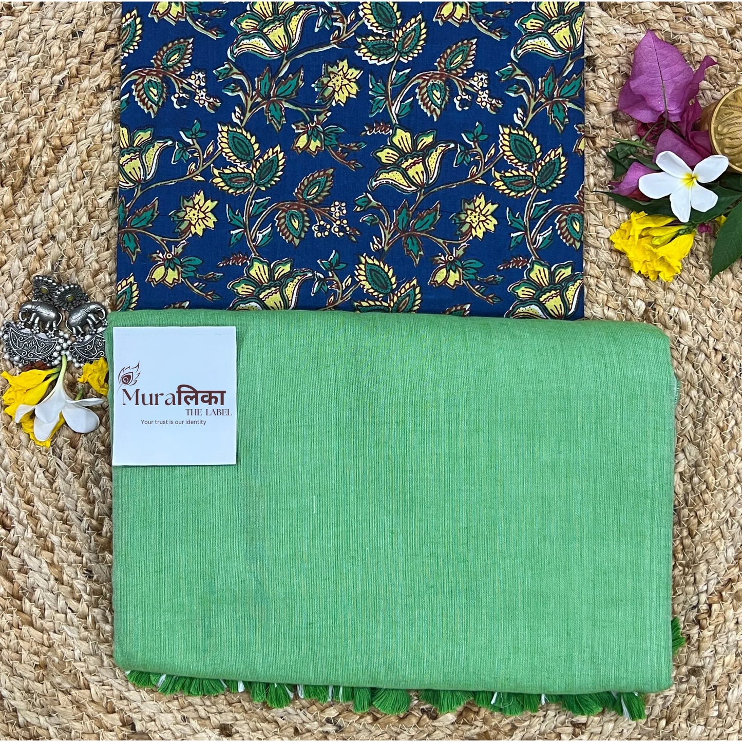 Muralika Light Green Handloom Saree - Muralika the label