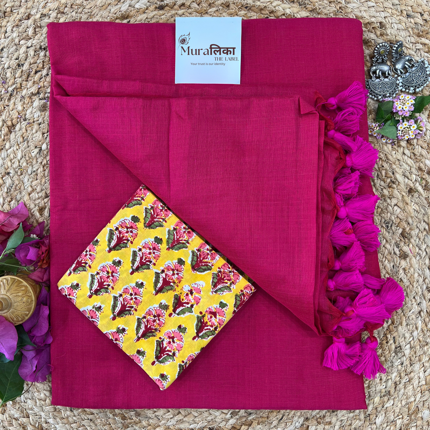 Muralika Queen Pink Handloom Saree
