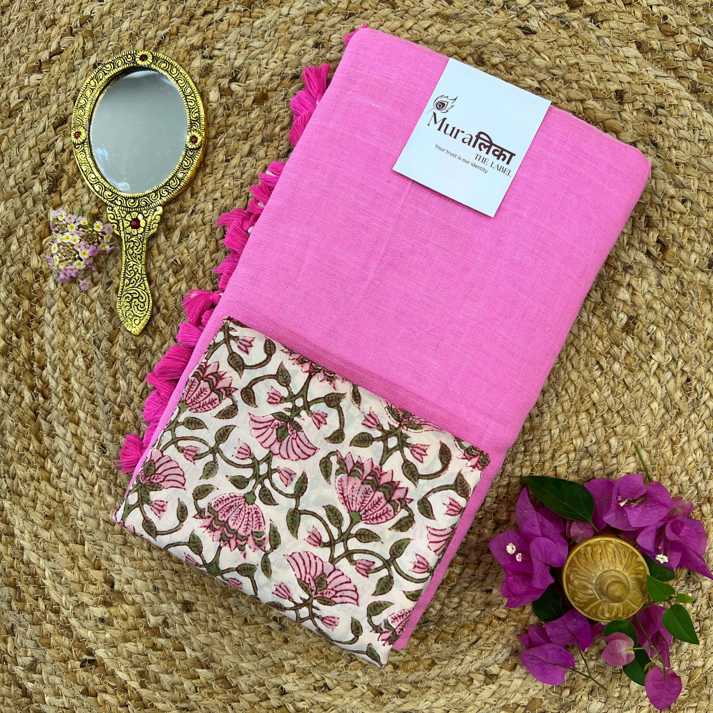 Muralika Pink Handloom Saree