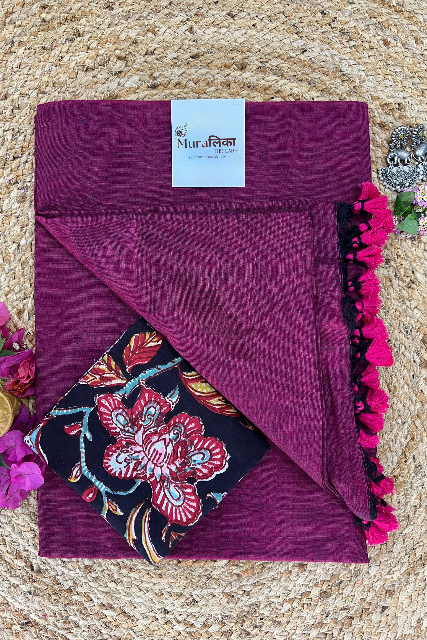 Muralika Light Magenta Handloom Saree