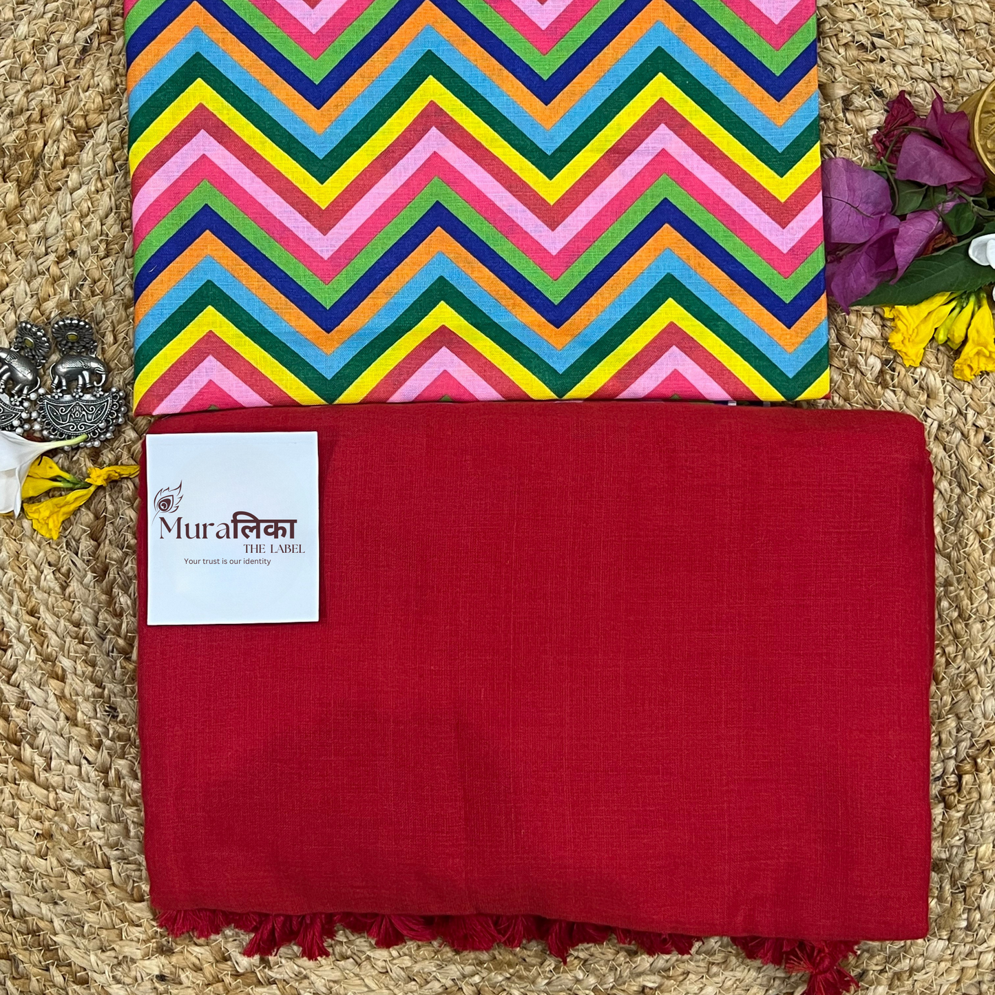 Muralika Red Handloom Saree