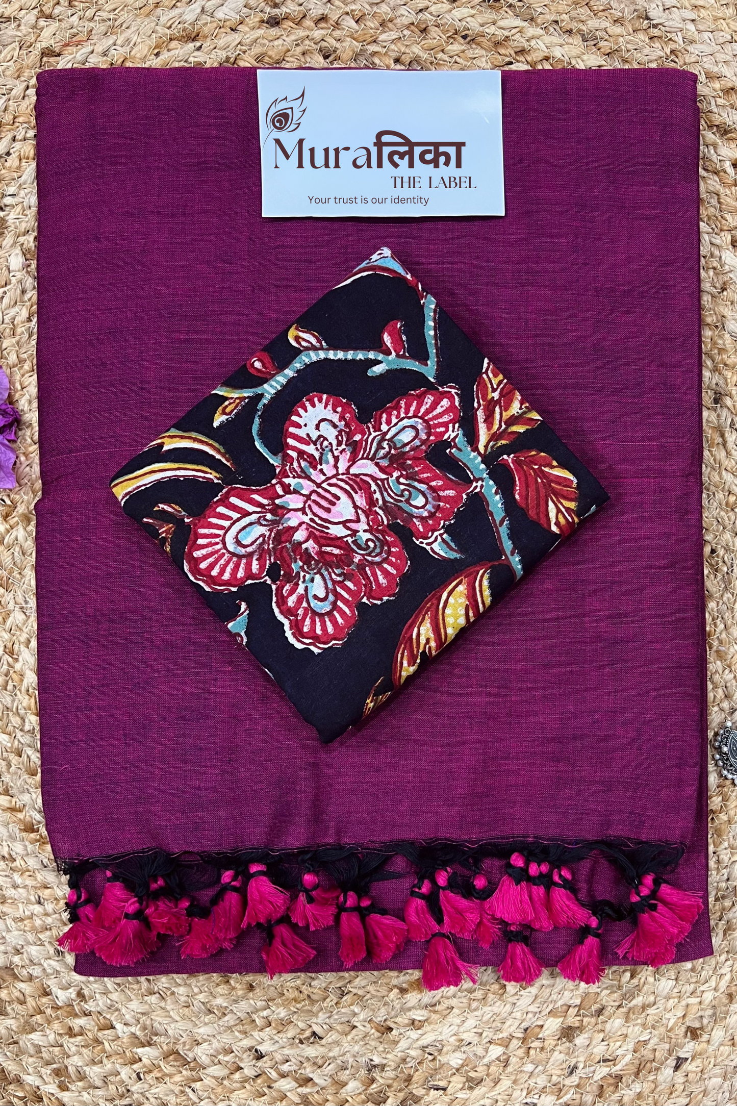 Muralika Light Magenta Handloom Saree