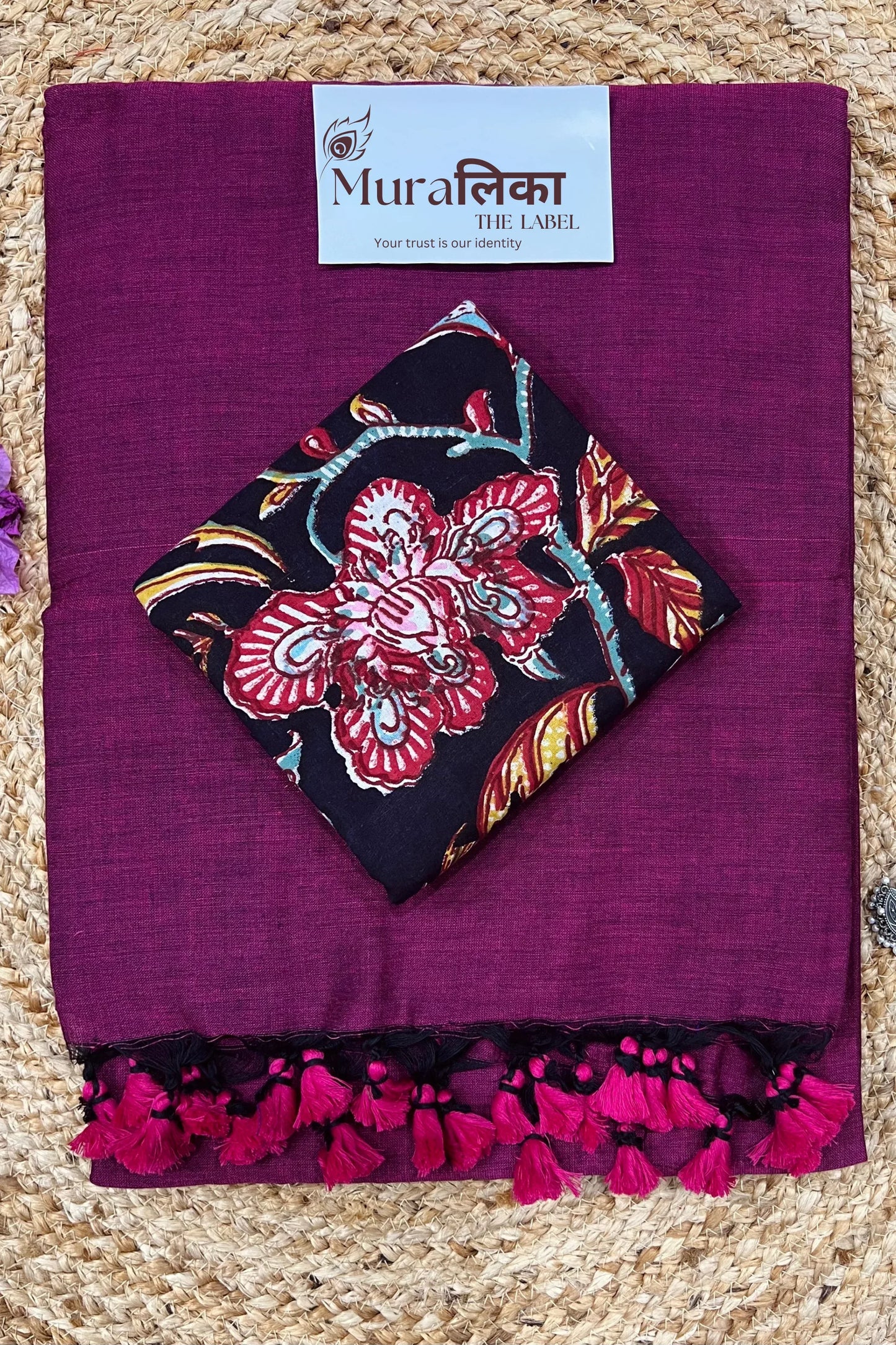 Muralika Light Magenta Handloom Saree - Muralika the label