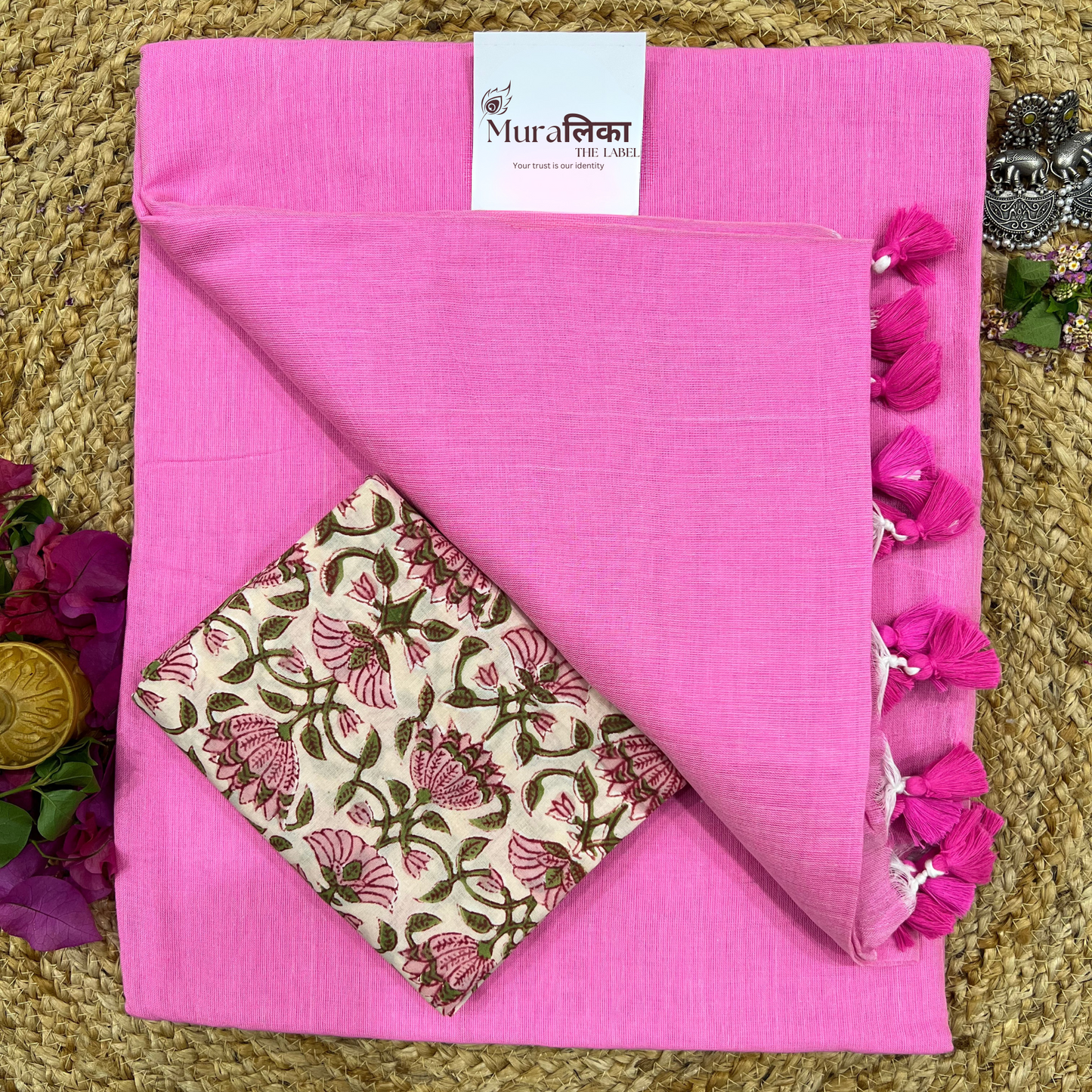 Muralika Pink Handloom Saree