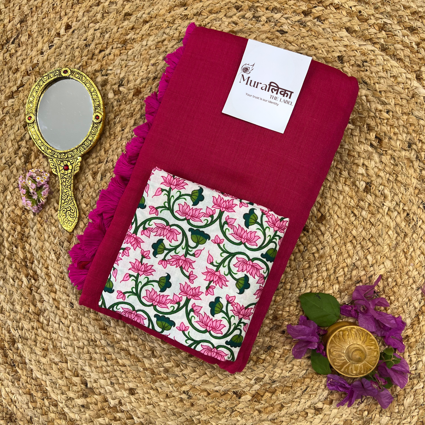 Muralika Queen Pink Handloom Saree