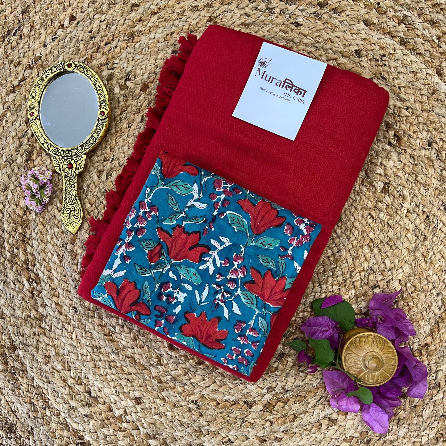 Muralika Red Handloom Saree