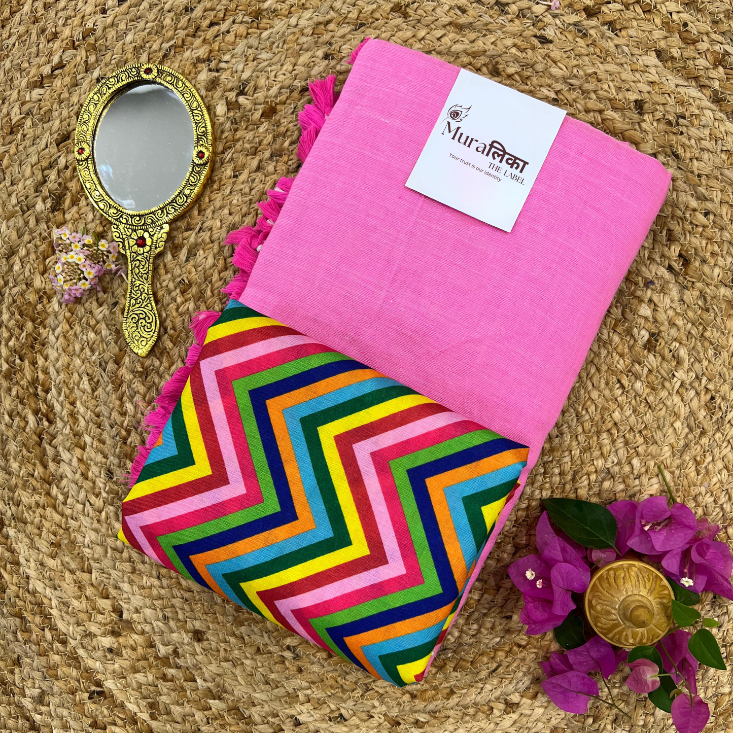 Muralika Pink Handloom Saree