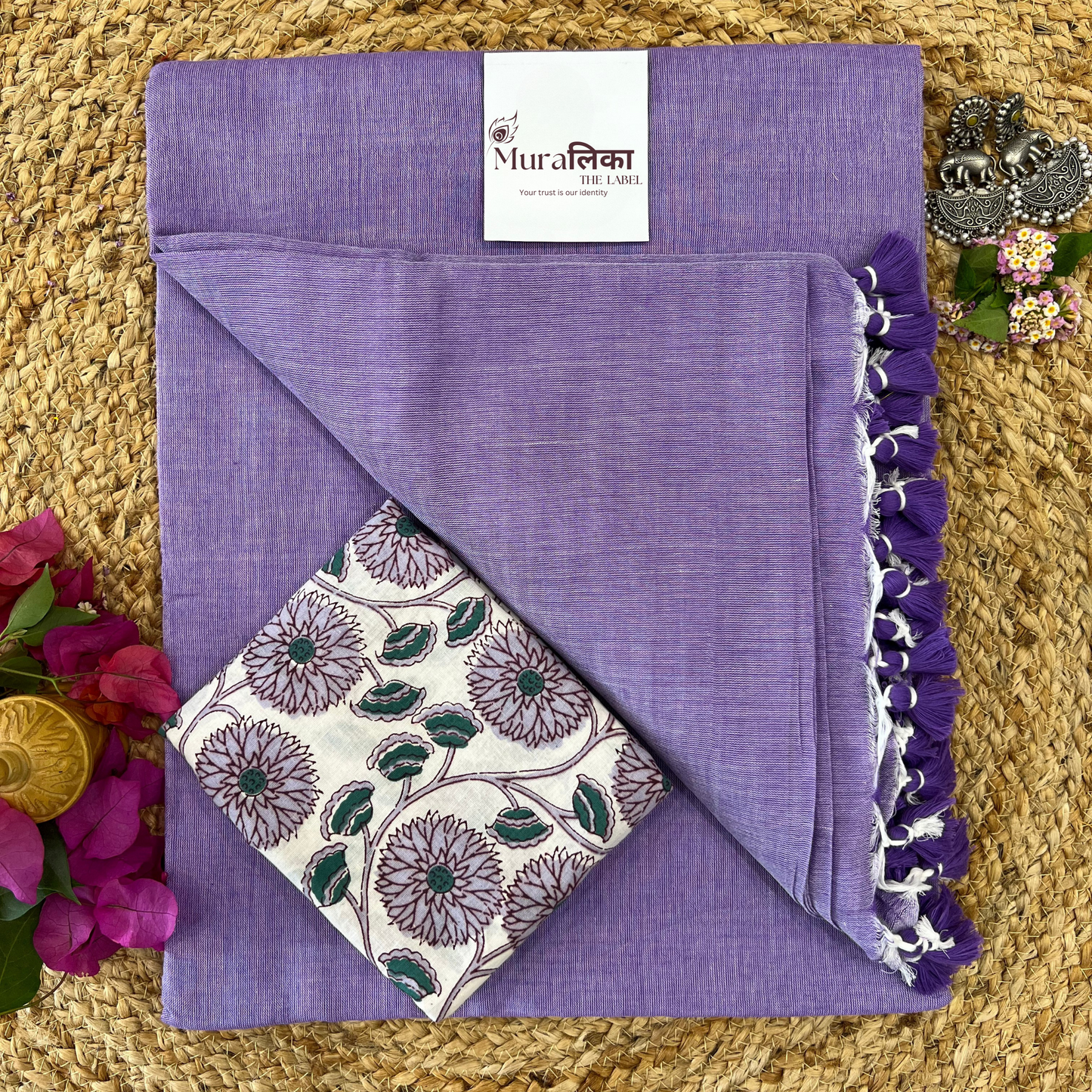 Muralika Lilac Handloom Saree
