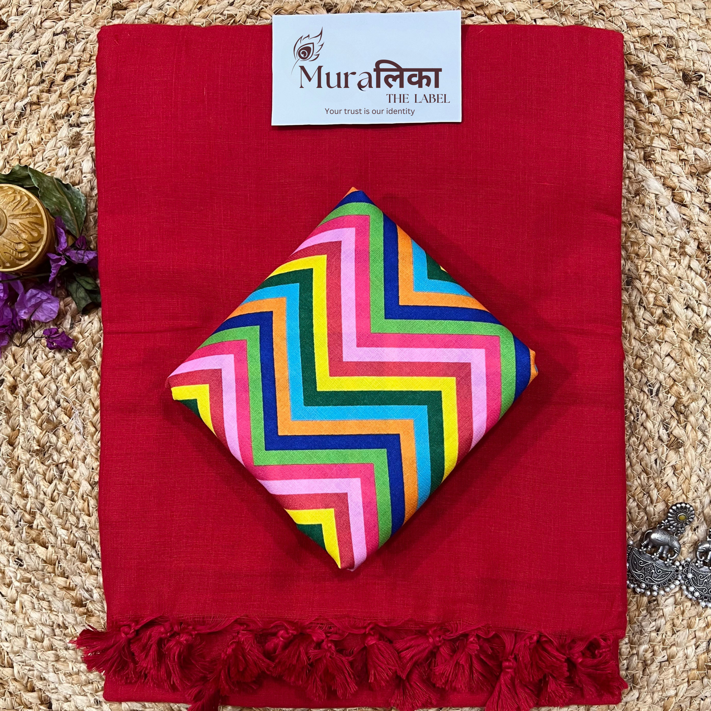 Muralika Red Handloom Saree