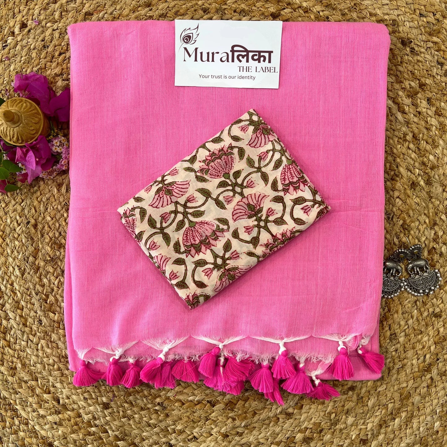 Muralika Pink Handloom Saree - Muralika the label