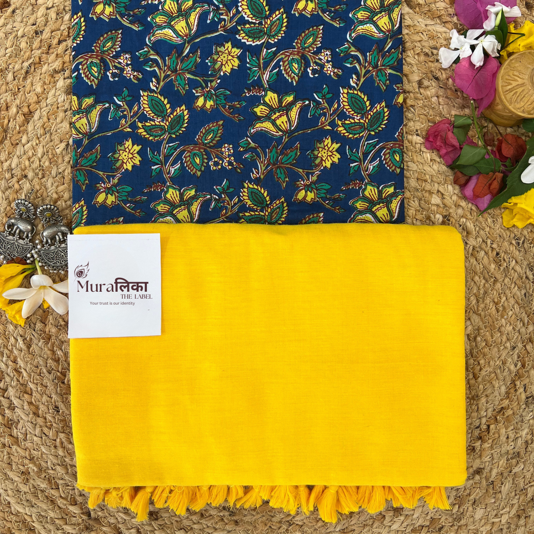 Muralika Yellow Handloom Saree