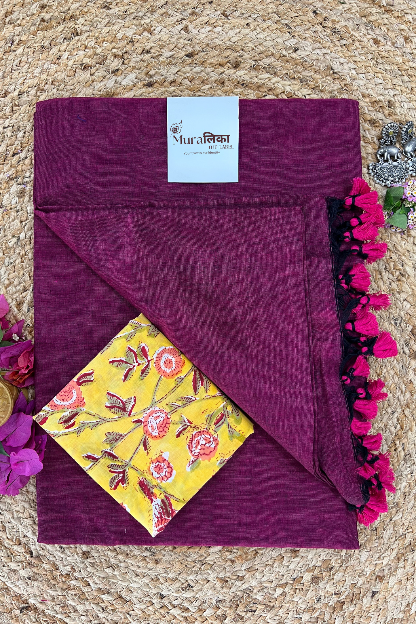 Muralika Light Magenta Handloom Saree