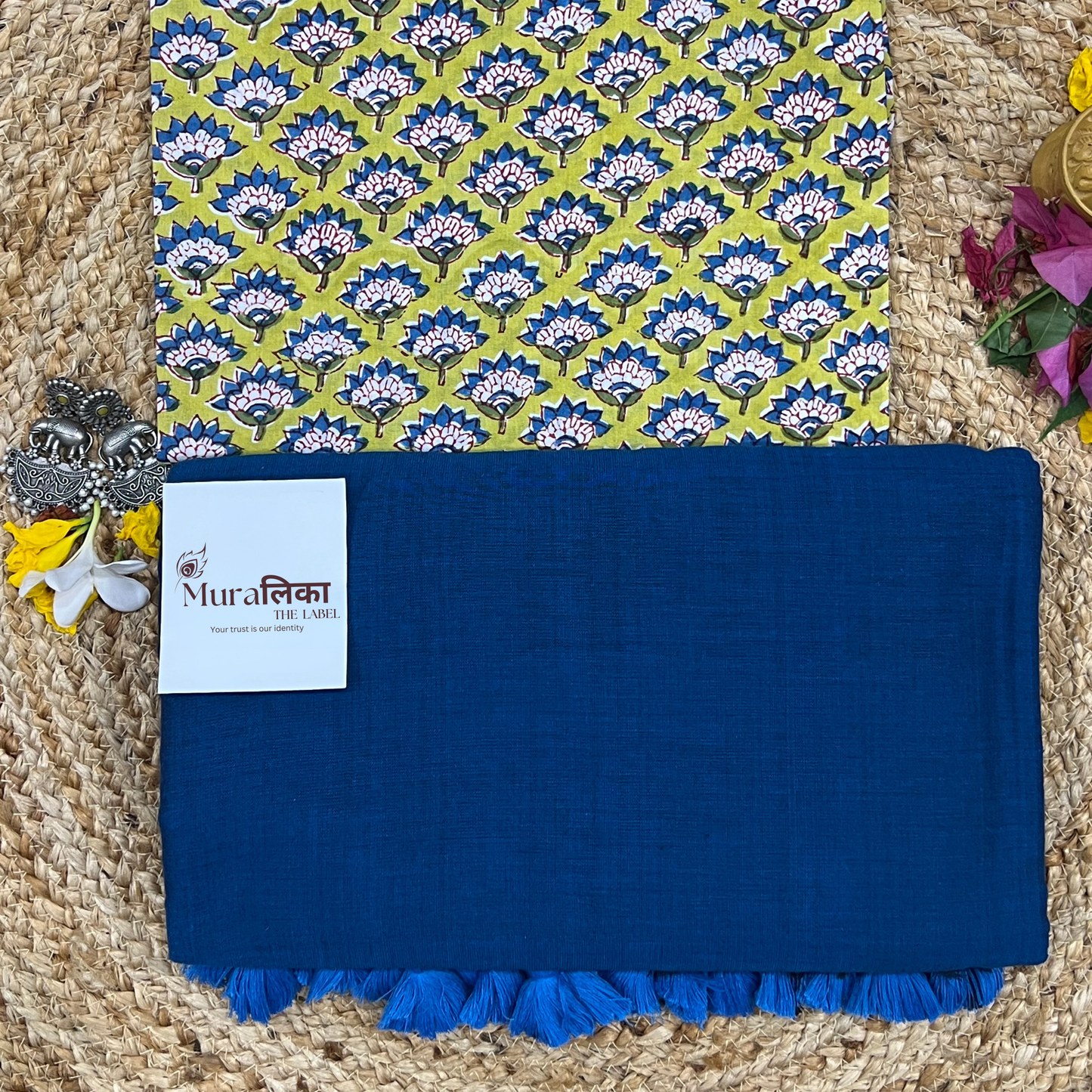 Muralika Indigo Handloom Saree