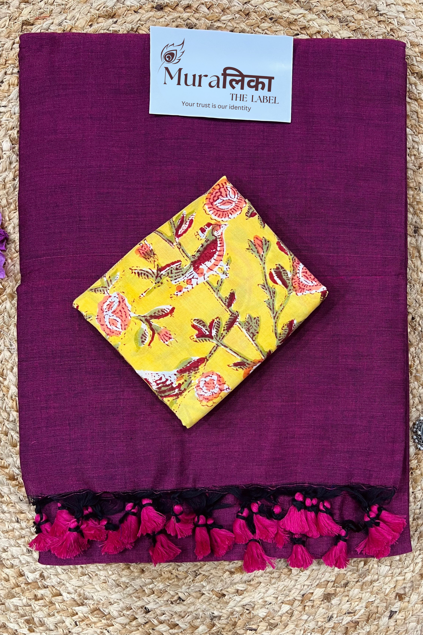 Muralika Light Magenta Handloom Saree