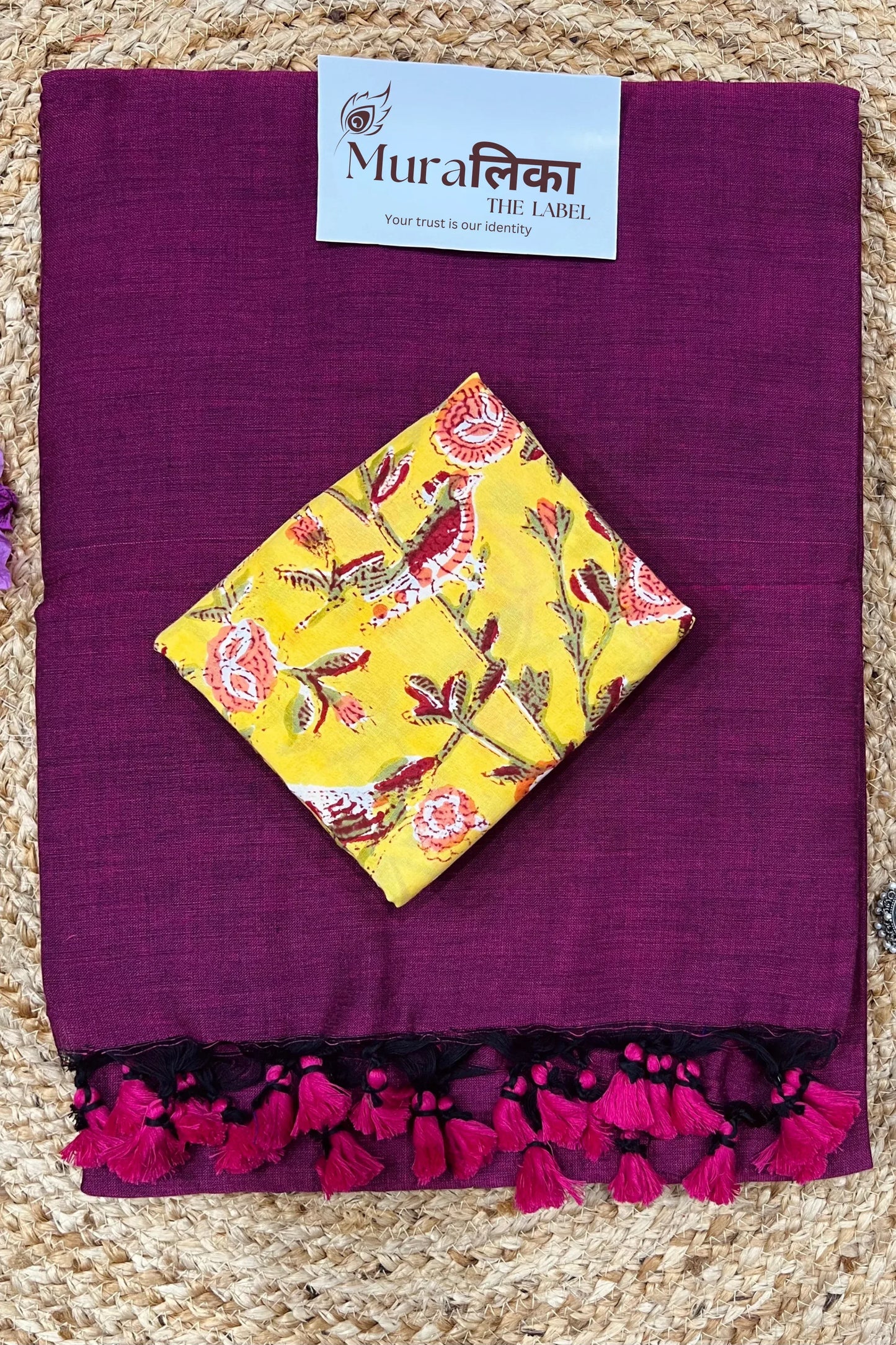 Muralika Light Magenta Handloom Saree - Muralika the label