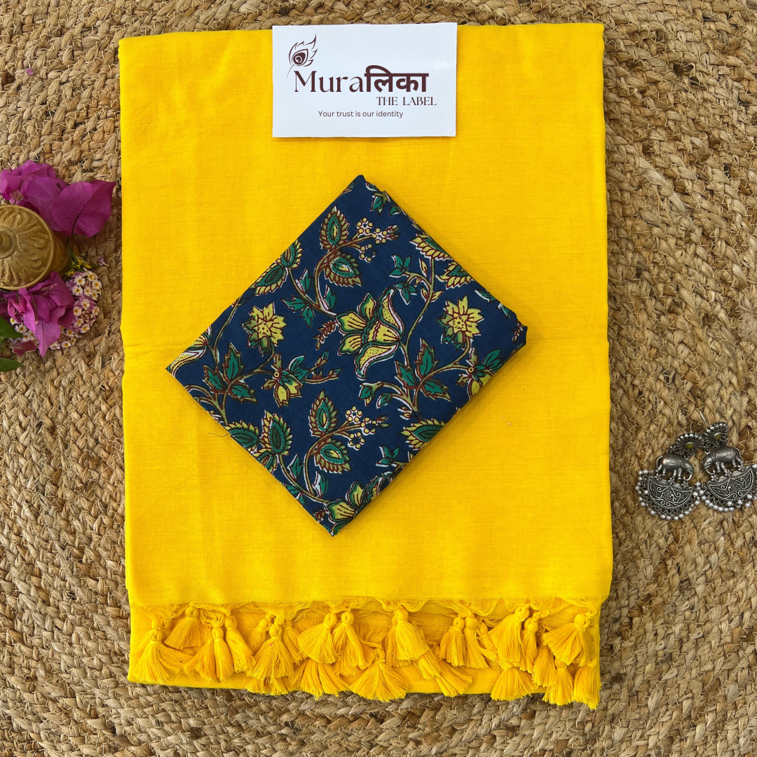 Muralika Yellow Handloom Saree