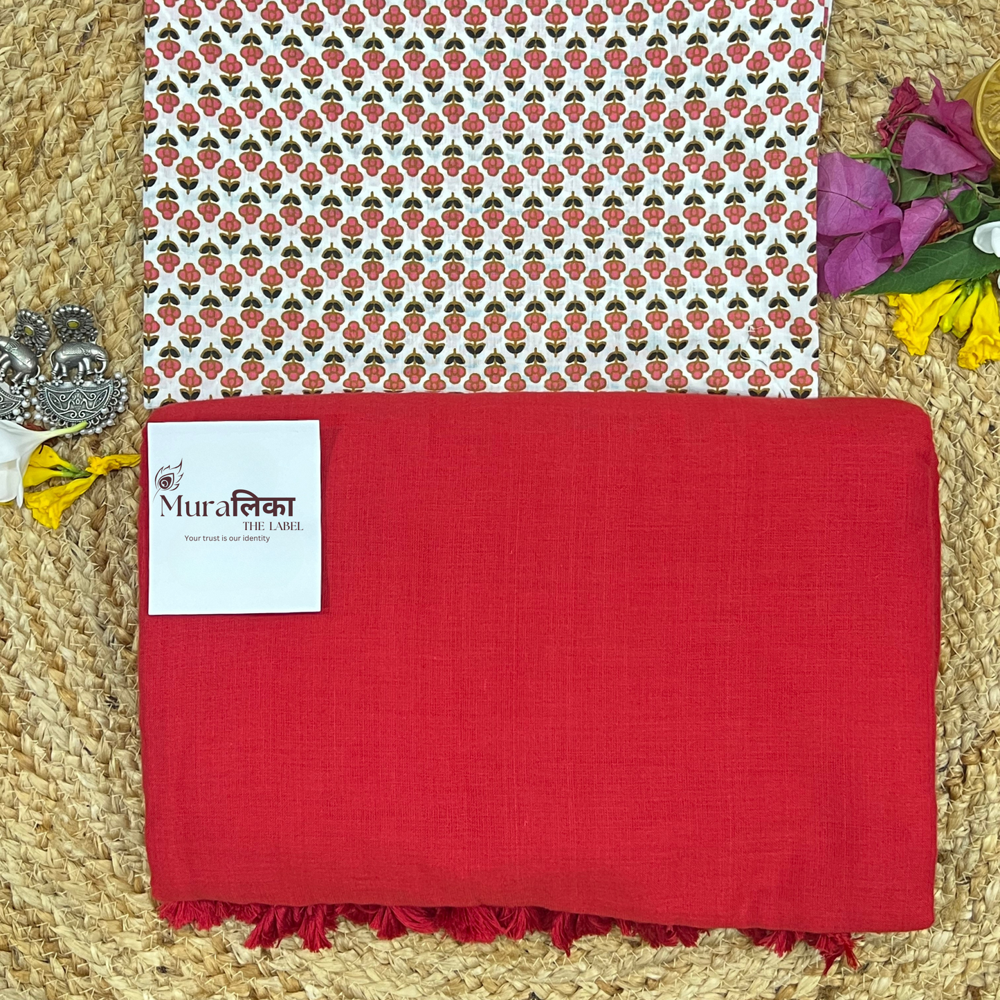 Muralika Red Handloom Saree