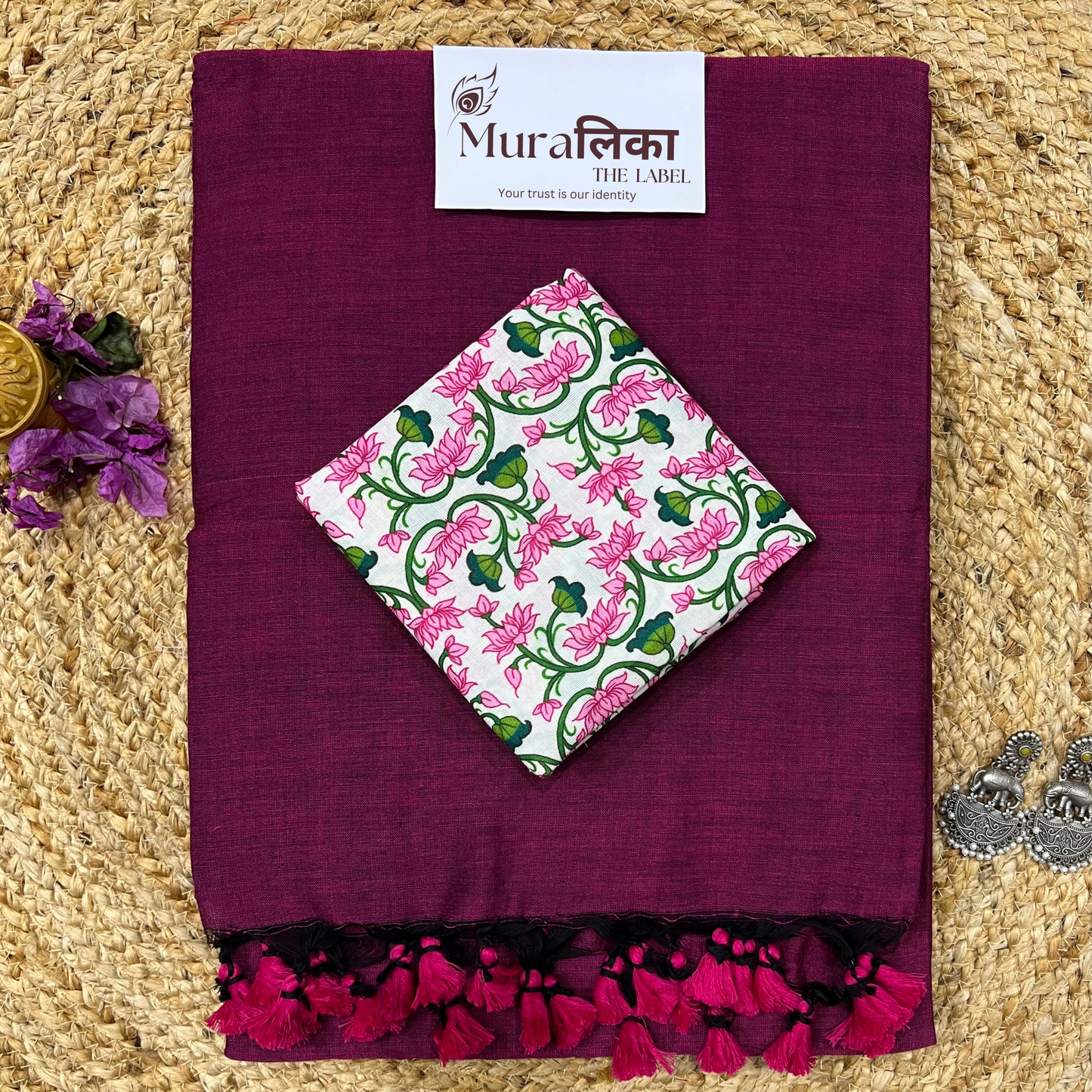 Muralika Light Magenta Handloom Saree