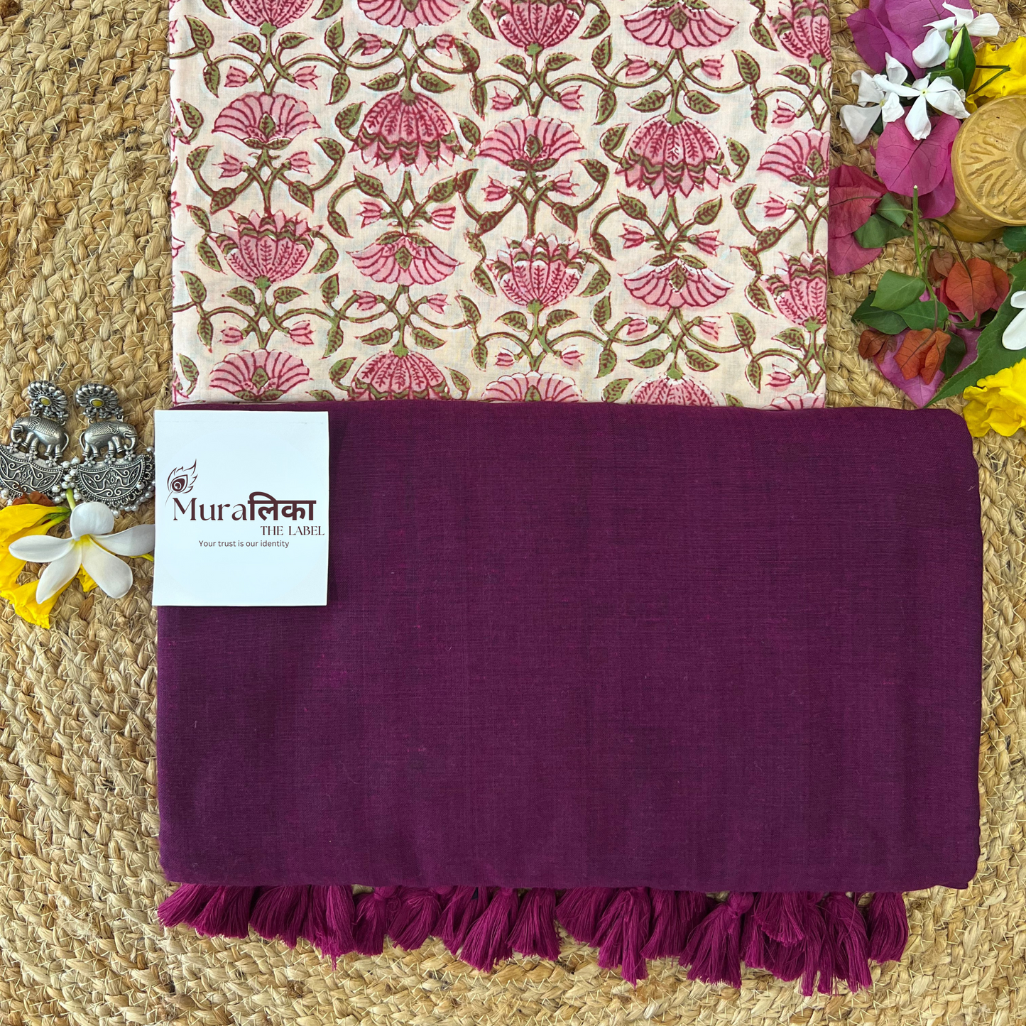 Muralika Magenta Handloom Saree