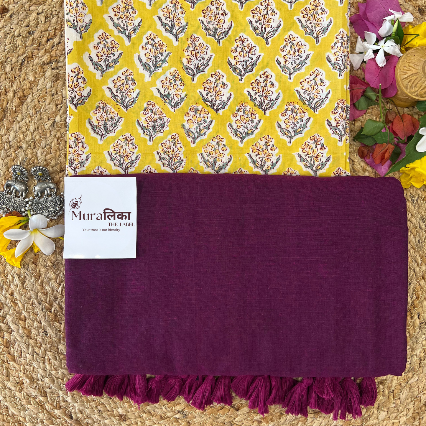 Muralika Magenta Handloom Saree