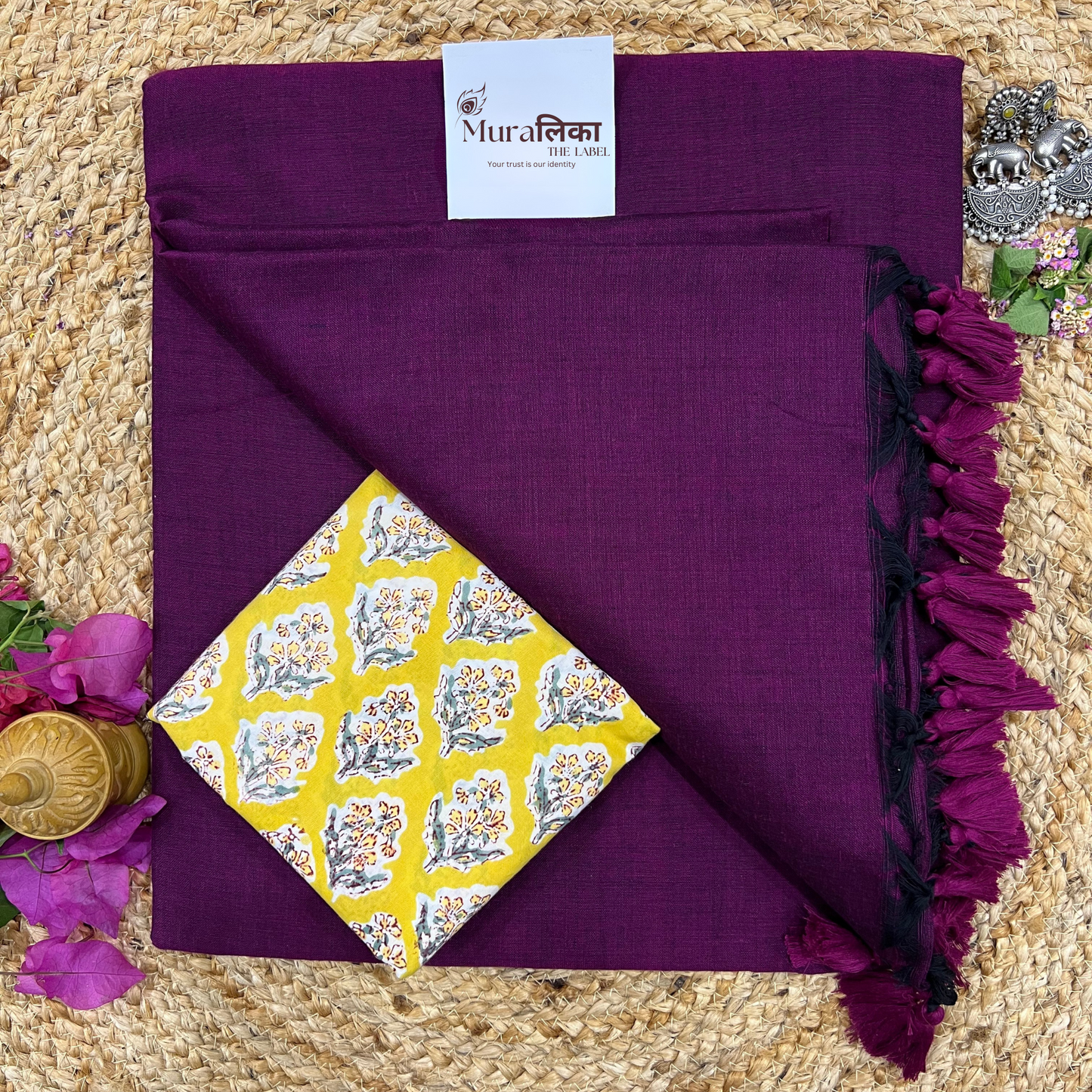 Muralika Magenta Handloom Saree