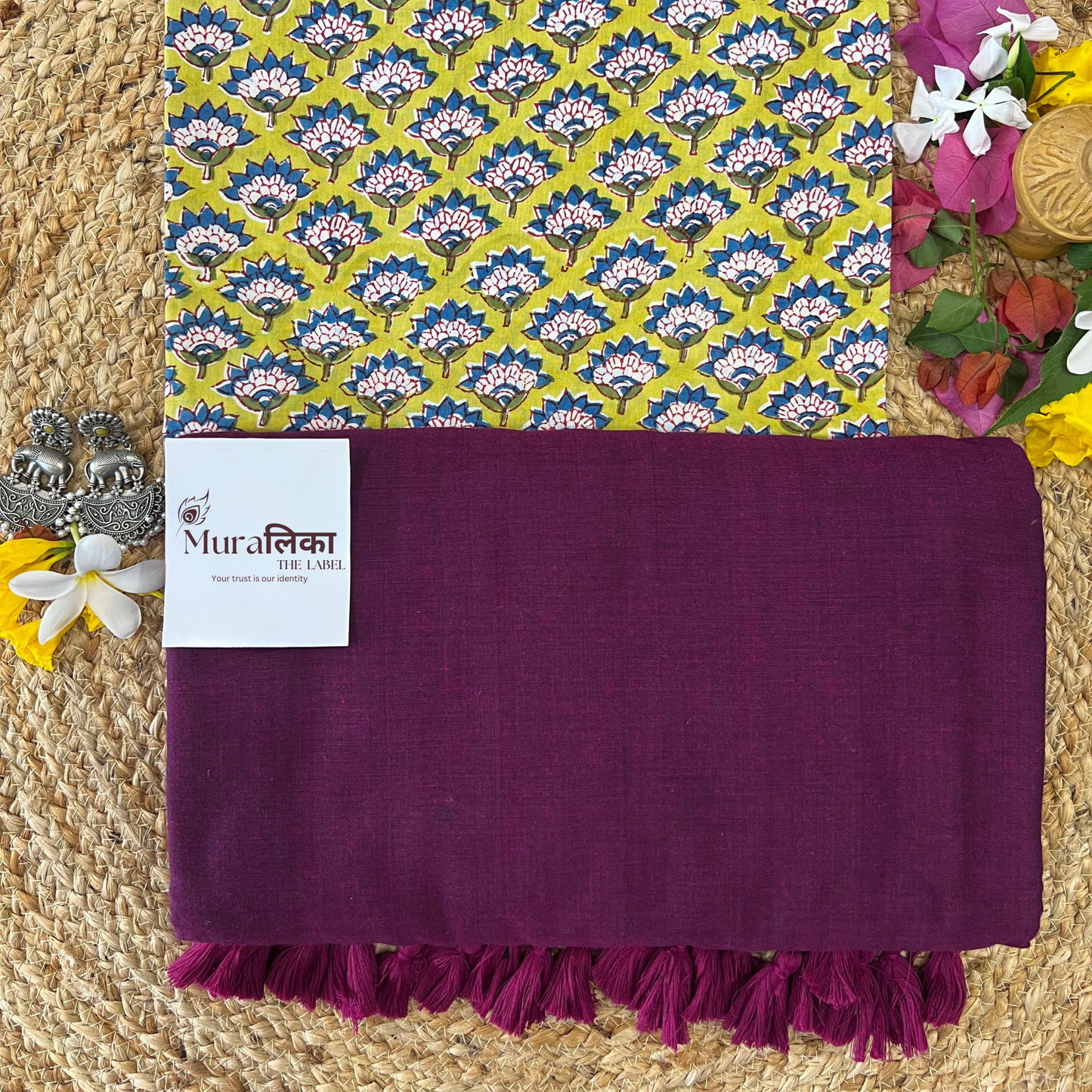 Muralika Magenta Handloom Saree