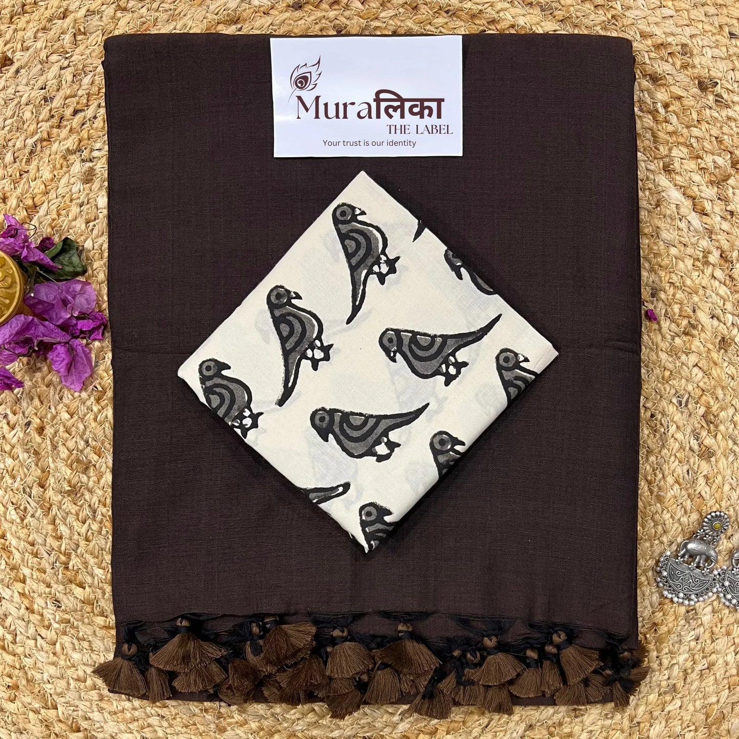 Muralika Coffee Brown Handloom Saree - Muralika the label