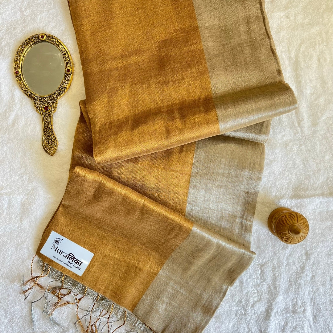 Muralika Pure Elegance Half n Half Handloom Tissue Saree