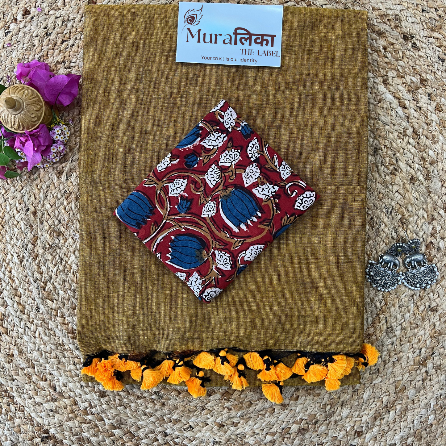 Muralika Mustard Handloom Saree