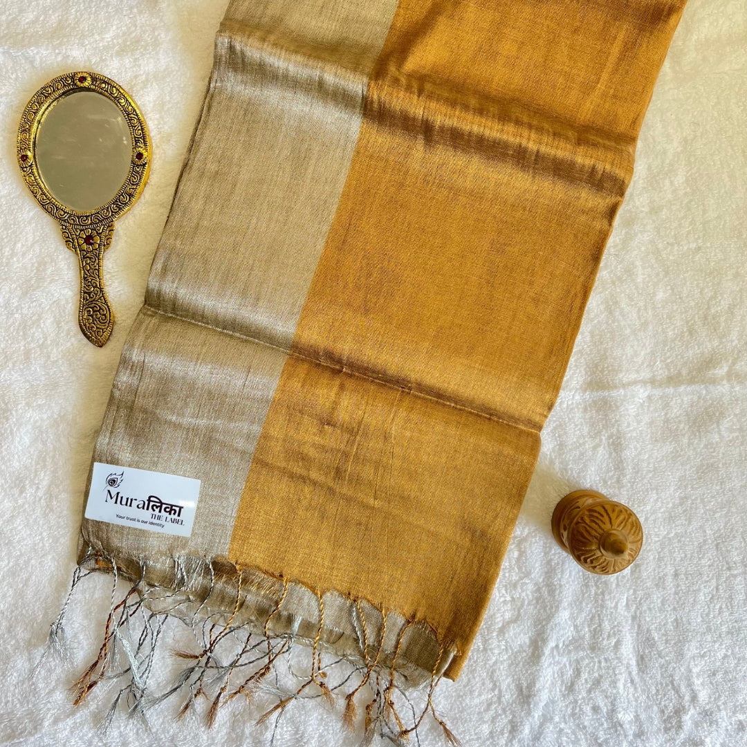 Muralika Pure Elegance Half n Half Handloom Tissue Saree