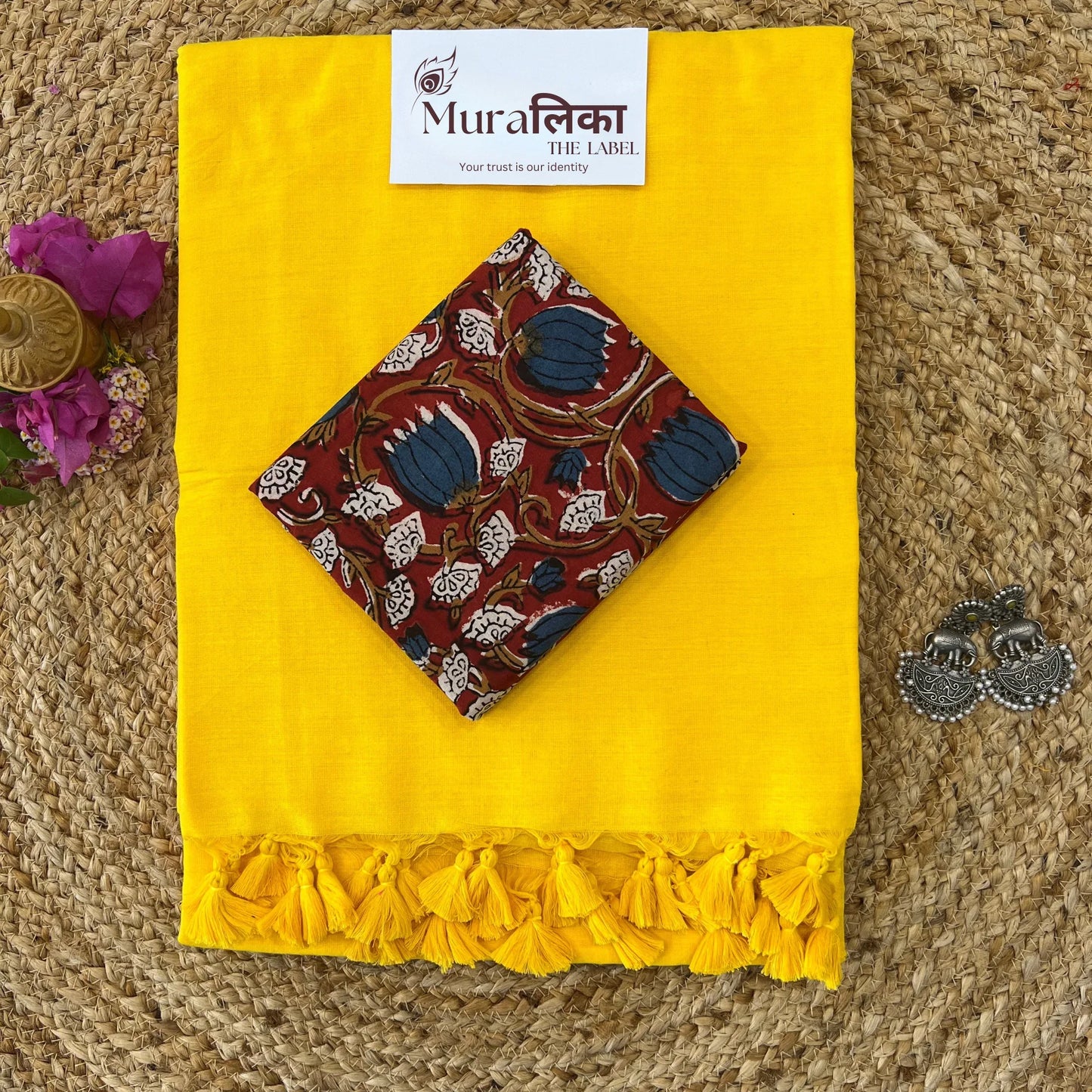 Muralika Yellow Handloom Saree - Muralika the label