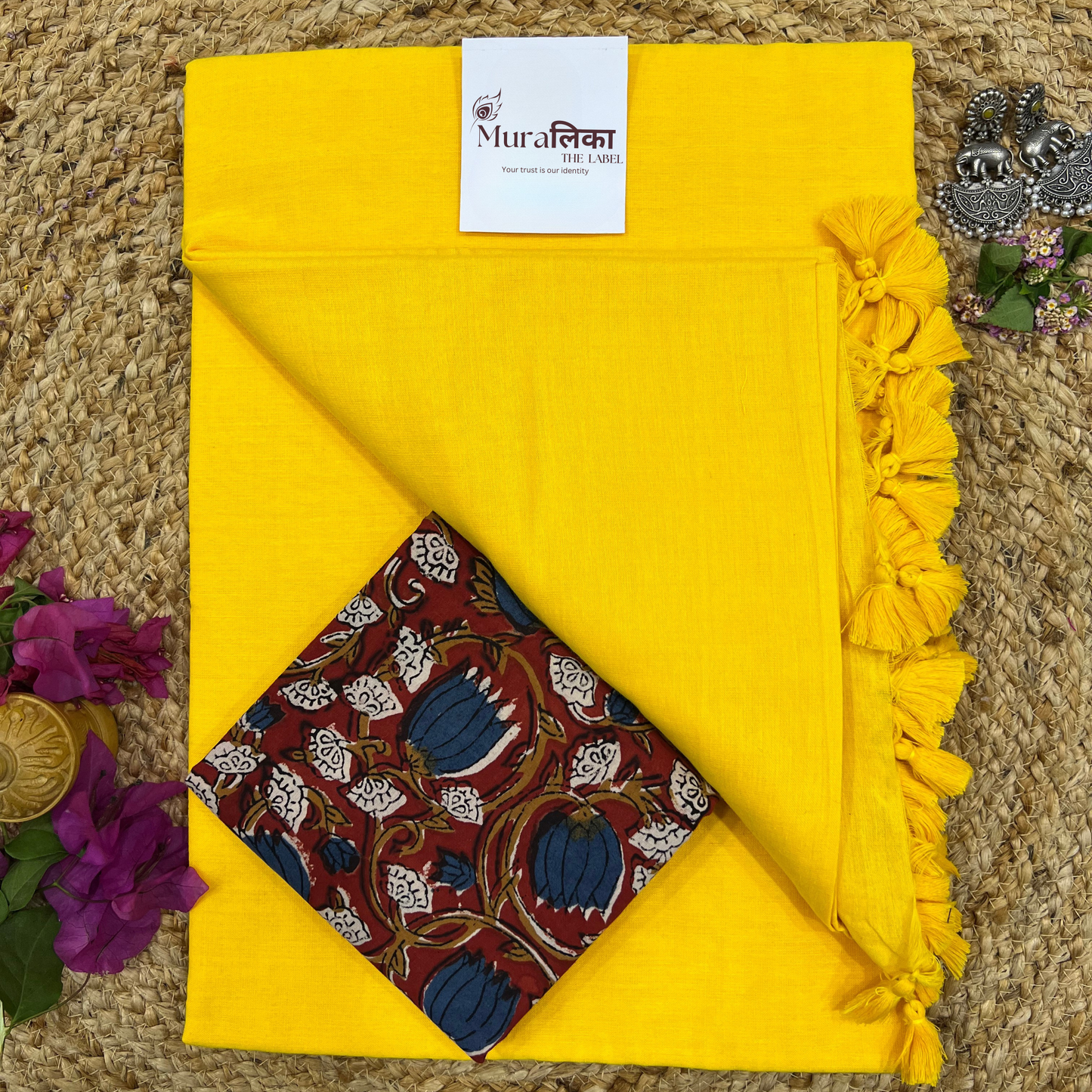 Muralika Yellow Handloom Saree