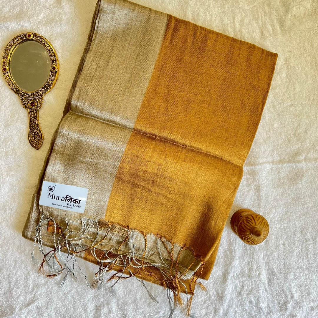 Muralika Pure Elegance Half n Half Handloom Tissue Saree